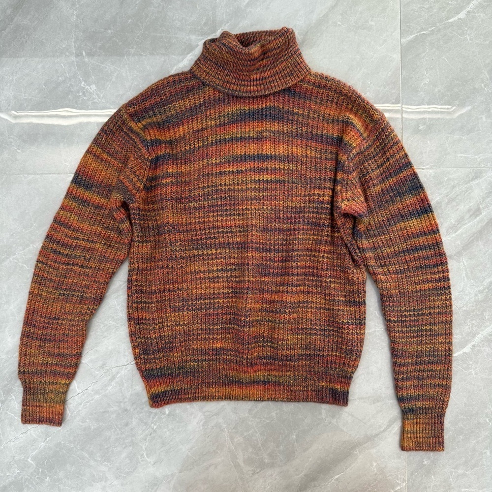 Women’s Urban Outfitters Space-Dyed Colorful Knit Turtleneck Sweater Size XS - Picture 3 of 16